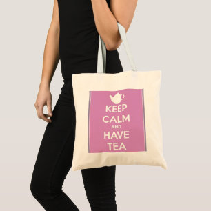 Mantenha calmo e tenha os bolsas do chá