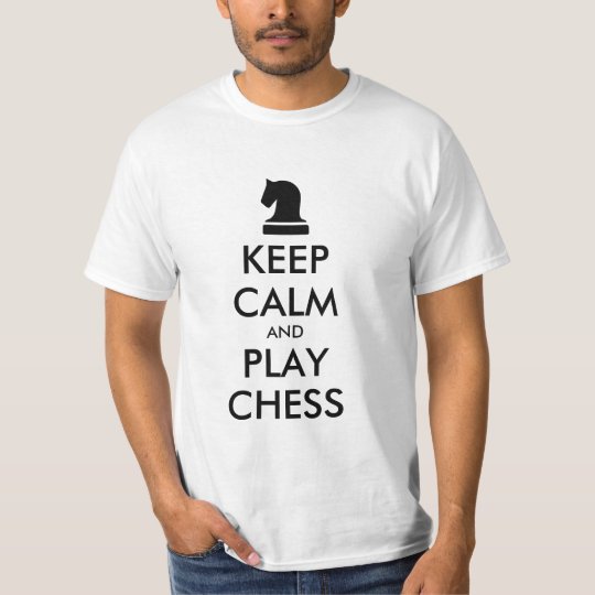 Mantenha camisas da xadrez t da calma e do jogo