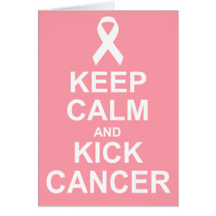 Mantenha cartão calmo e do pontapé do cancer