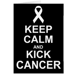 Mantenha cartão calmo e do pontapé do cancer