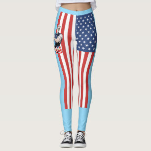 Mantenha fortes leggings americanas
