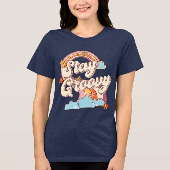 Mantenha Groovy Retro Rainbow Flowics (Frente)