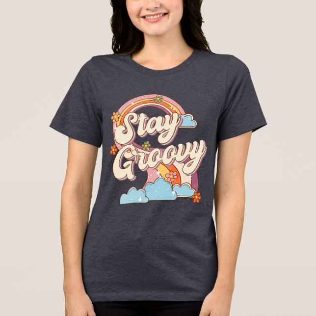 Mantenha Groovy Retro Rainbow Flowics (Frente)