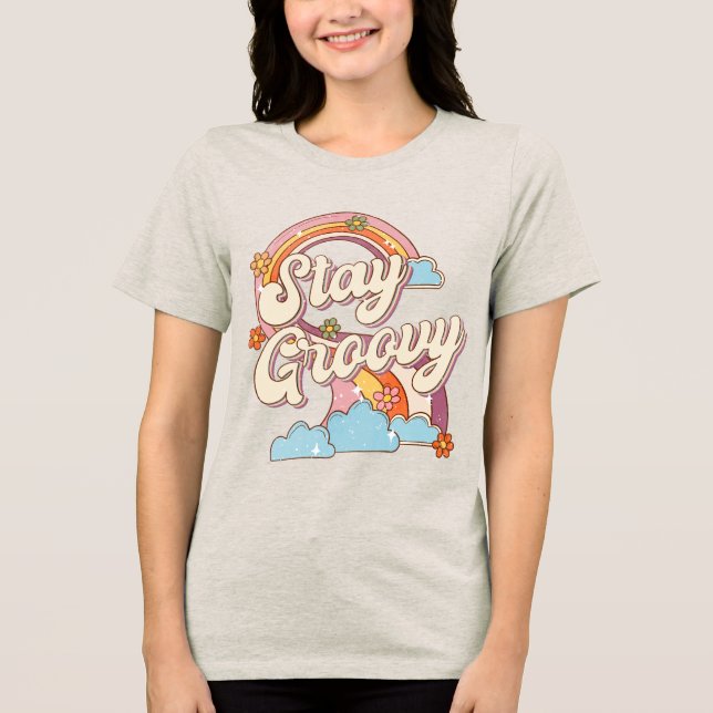 Mantenha Groovy Retro Rainbow Flowics (Frente)