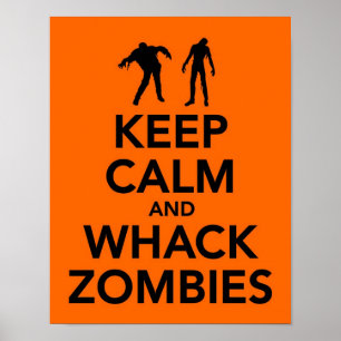 Mantenha impressão calmo e do Whack dos zombis