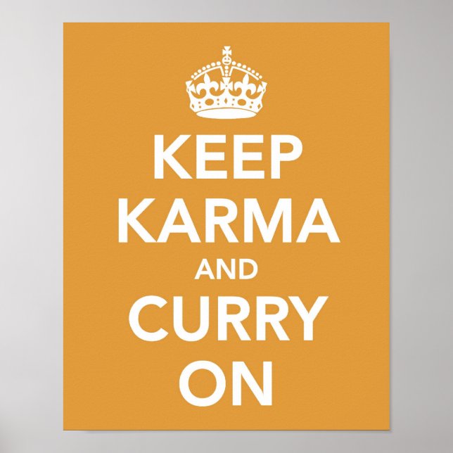 Mantenha Karma e Curry no impressão (Frente)