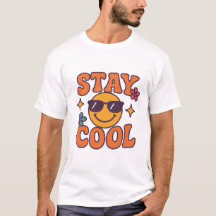 Mantenha Legal Camisa T do Smiley face Retroativo