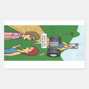 Mantenha o adesivo retangular do caminhão