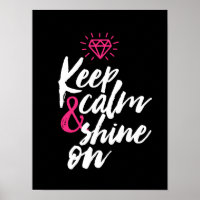 Mantenha o brilho calmo no Poster de cotação motiv