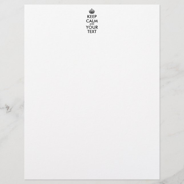 MANTENHA O CALM Personalizado e o TEXTO (Frente)