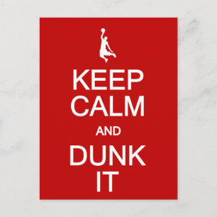 Mantenha o cartão postal Calm & Dunk, personalize