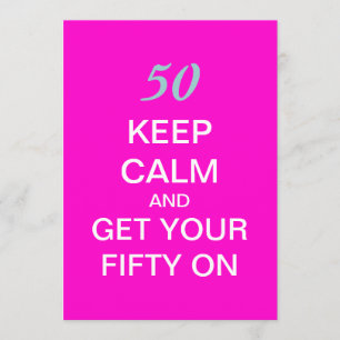 MANTENHA o convite de aniversário da CALMA 50th