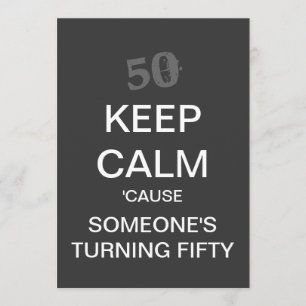 MANTENHA o convite de aniversário da CALMA 50th