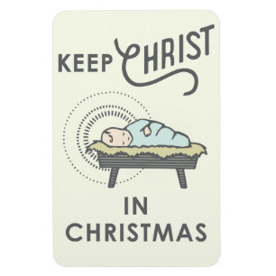 Mantenha o cristo no ímã do carro do Natal