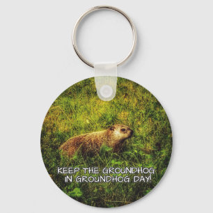 Mantenha o Groundhog na chaveiro do Dia do Marmoto