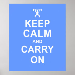Mantenha o poster calmo da motivação da malhaç