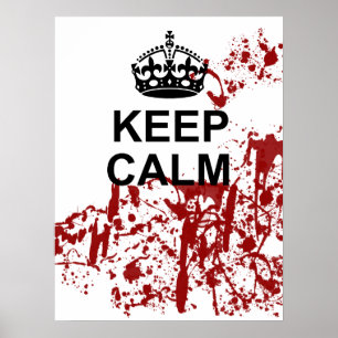 Mantenha o poster calmo do apocalipse do zombi