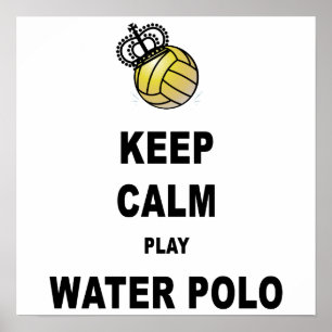 Mantenha o poster calmo do pólo aquático do jogo