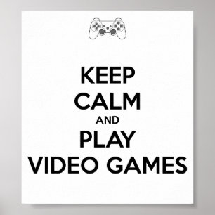 Mantenha o poster do video games da calma e do
