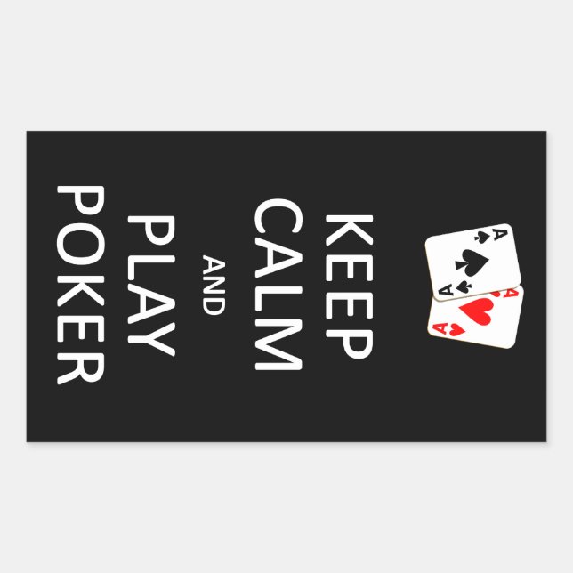 MANTENHA OS adesivos CALM & PLAY POKER (Frente)