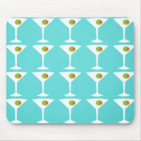 Mantenha-Os Chegando Martini Mousepad (turquesa)