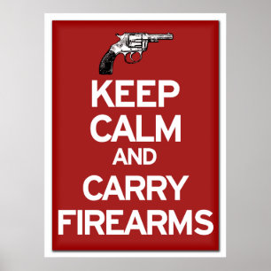 Mantenha poster calmo e do carregar das armas de