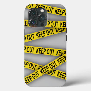 Mantenha-se afastado não cruze fita policial 3d