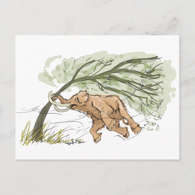 Mantenha-se aí no cartão postal Mammoth (Frente)