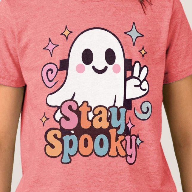 Mantenha-se assustado, Fantasma Fantasma Retro Pas (Celebrate Halloween season in style with this groovy ghost stay spooky design.)