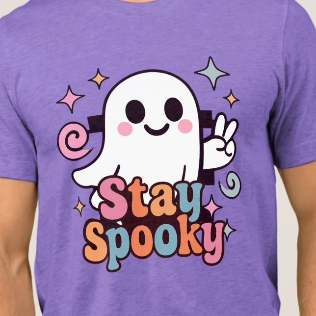 Mantenha-se assustado, Fantasma Fantasma Retro Pas (Celebrate Halloween season in style with this groovy ghost stay spooky design.)