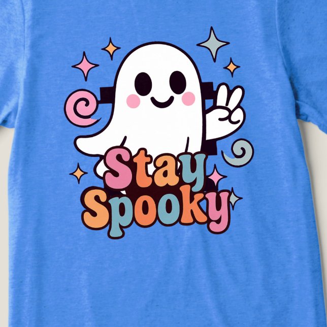 Mantenha-se assustado, Fantasma Fantasma Retro Pas (Celebrate Halloween season in style with this groovy ghost stay spooky design.)