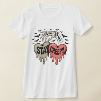 Mantenha-se assustador com a camiseta - Kawaii Hal