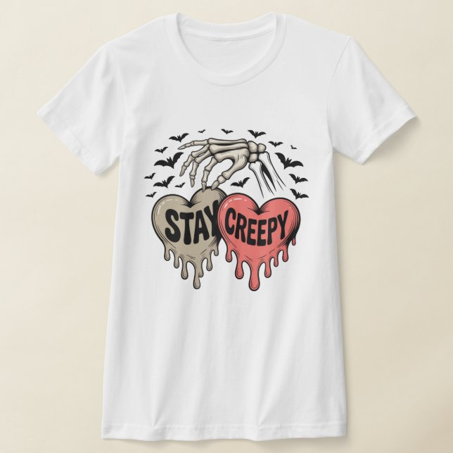 Mantenha-se assustador com a camiseta - Kawaii Hal (Postura )