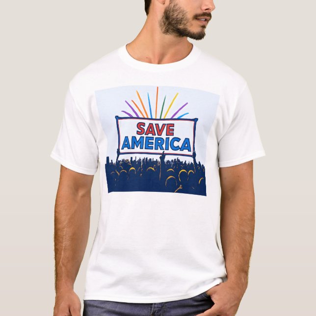 "MANTENHA-SE ATUALMENTE" Salve a Camiseta American (Frente)