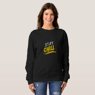 Mantenha-se calmo, camisa minimalista de tipografi