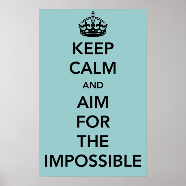 Mantenha-se calmo e aponte para o Poster impossíve (Frente)