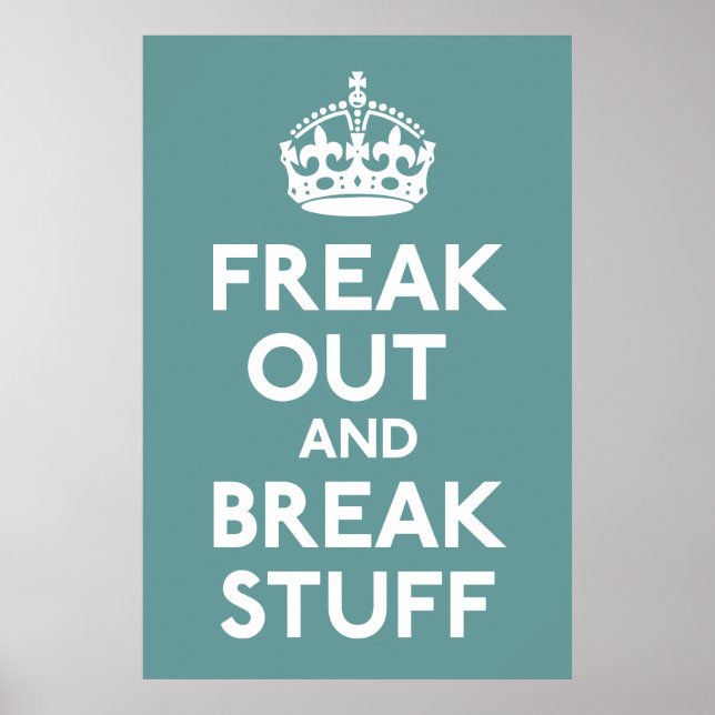 Mantenha-se calmo e continue na Impressão de paród (Frente)