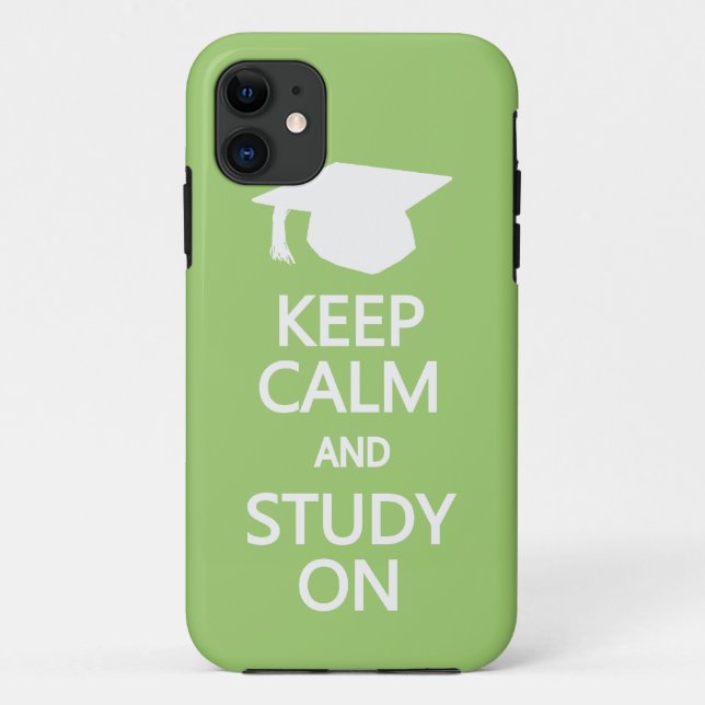 Mantenha-se Calmo e Estudo na capas de iphone pers (Verso)