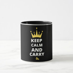 Mantenha-Se Calmo E Mantenha-Se Na Caneca De Texto