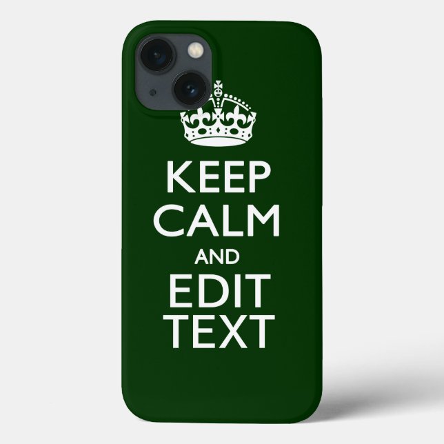 Mantenha-Se Calmo E O Seu Texto De Decoração Verde (Verso)