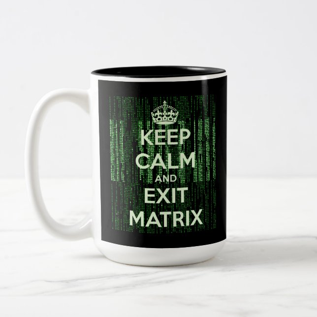 Mantenha-Se Calmo E Saia Da Xícara De Café Matriz (Esquerda)