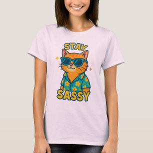 Mantenha-se ensopado, Camisa De Gato Engraçado, Ve