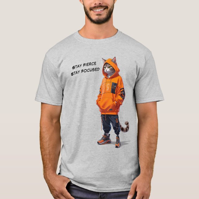 Mantenha-Se Firme, Focado - Camisa Personalizável (Frente)