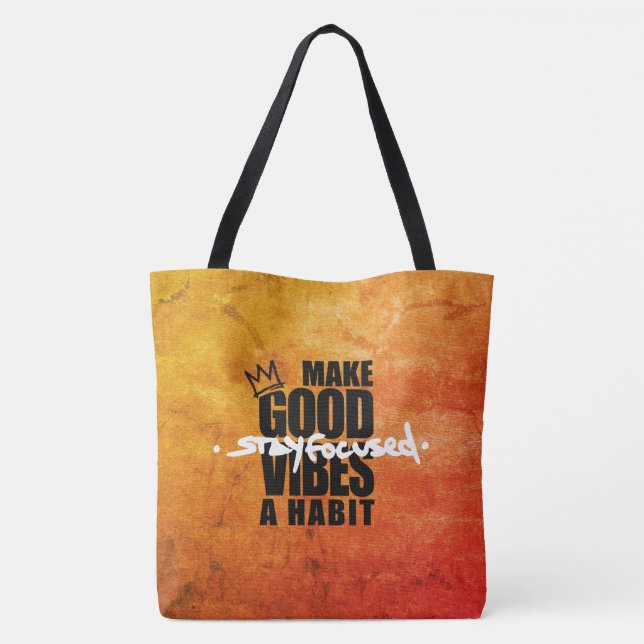 MANTENHA-SE FOCADO | Saco de Tote (Verso)