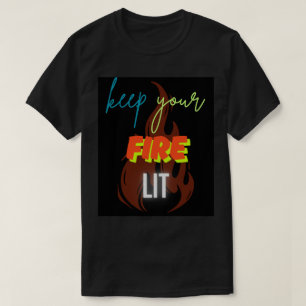 mantenha seu fogo aceso. camiseta masculina