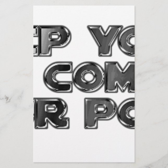 Mantenha seus comentários estúpidos (Frente)