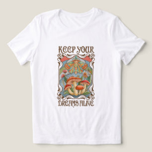 Mantenha seus Sonhos Vivos Retro Boho Cogumelo & M