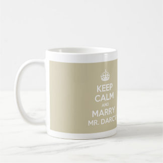 Mantenha Sr. Darcy calmo e do casado - caneca
