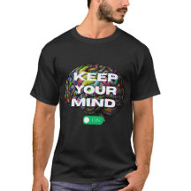Mantenha sua mente ligada - camiseta clássica masc