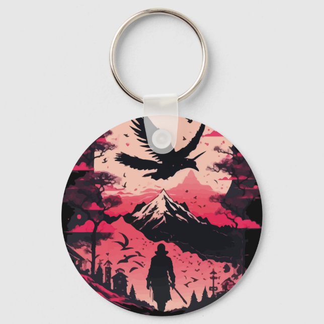 Mantenha suas chaves seguras com o Chaveiro Samura (Frente)